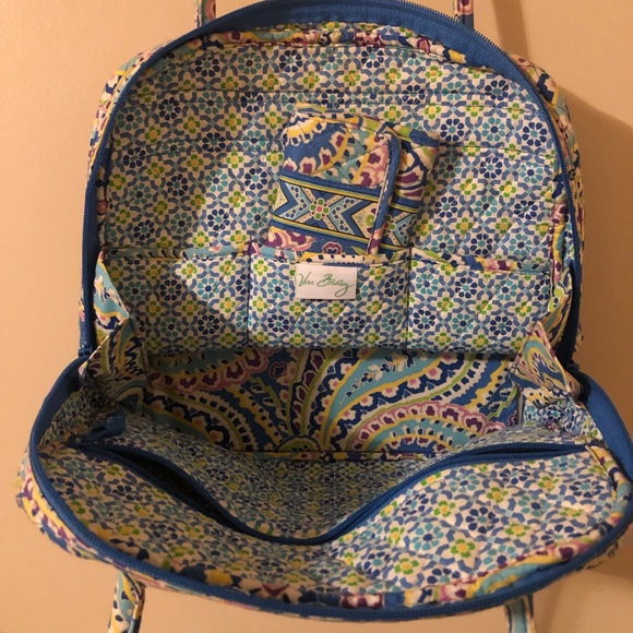 Vera Bradley Capri Blue Lola Style Bowler Bag - Picture 4 of 16